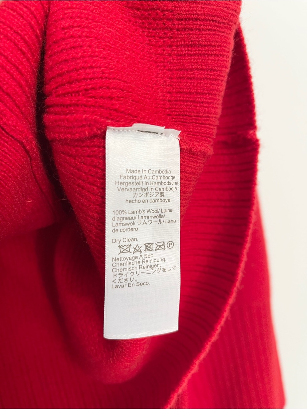 NWT J Crew 100% Lambs Wool Red Cardigan Stitch Sweater Size Small - Picture 5 of 5